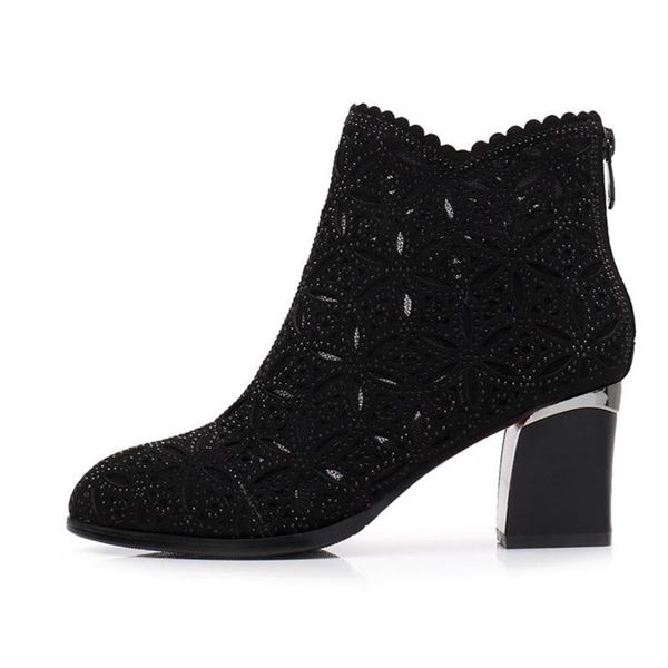 boots llogai 2021 women air-mesh fashion short rhinestone high heels summer single thick with hollow breathy, Black
boots llogai 2021 women air-mesh fashion short rhinestone high heels summer single thick with hollow breathy, Black