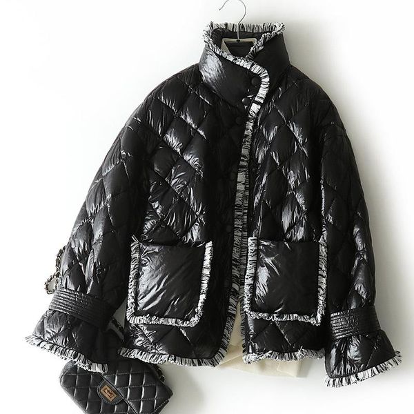 women's jackets 2021 winter down cotton tassel trendy woman thin coats loose plus size female parkas long sleeve outerwear, Black;brown
women's jackets 2021 winter down cotton tassel trendy woman thin coats loose plus size female parkas long sleeve outerwear, Black;brown