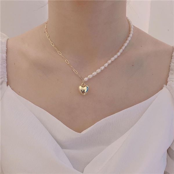 chokers freshwater pearl necklace heart-shaped pendant spliced metal chain women girl simple exquisite choker clavicle jewelry gif, Golden;silver
chokers freshwater pearl necklace heart-shaped pendant spliced metal chain women girl simple exquisite choker clavicle jewelry gif, Golden;silver