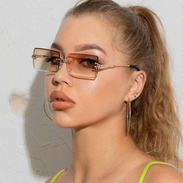 sunglasses fashion rectangle rimless women gradient vintage square sun glasses shades cutting lens ladies frameless eyeglasses, White;black
sunglasses fashion rectangle rimless women gradient vintage square sun glasses shades cutting lens ladies frameless eyeglasses, White;black