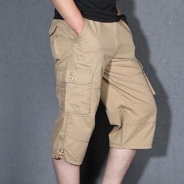 men's shorts cargo short mens summer fashion male long multi-pockets casual pants work trousers cotton twill relaxed for men, White;black
men's shorts cargo short mens summer fashion male long multi-pockets casual pants work trousers cotton twill relaxed for men, White;black