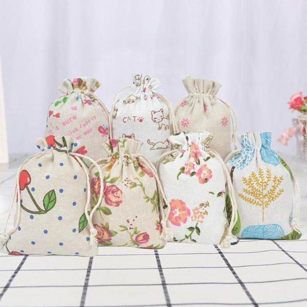 gift wrap 1/5/10/15pcs jewelry bags printed linen cotton bag sachets for candy storage christmas drawstring
gift wrap 1/5/10/15pcs jewelry bags printed linen cotton bag sachets for candy storage christmas drawstring