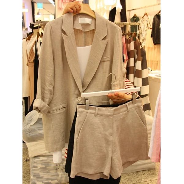 new fashion women style version of loose cotton and small jacket shorts suit linen two- eay8, White
new fashion women style version of loose cotton and small jacket shorts suit linen two- eay8, White