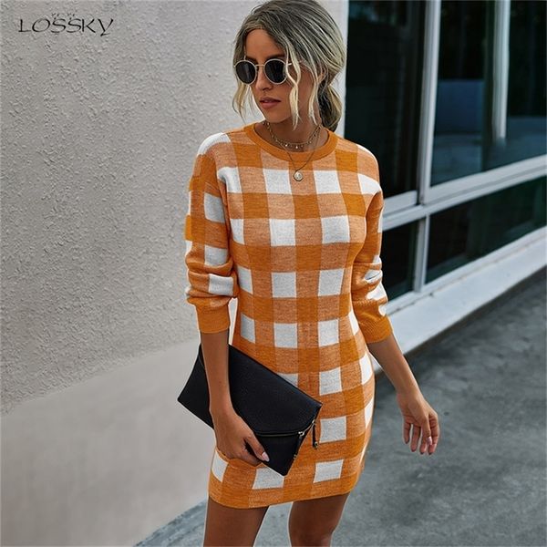 sweater dress women autumn winter elegant office plaid long sleeve knit clothes slim fit black ladies dresses new arrival 201110, Black;gray
sweater dress women autumn winter elegant office plaid long sleeve knit clothes slim fit black ladies dresses new arrival 201110, Black;gray