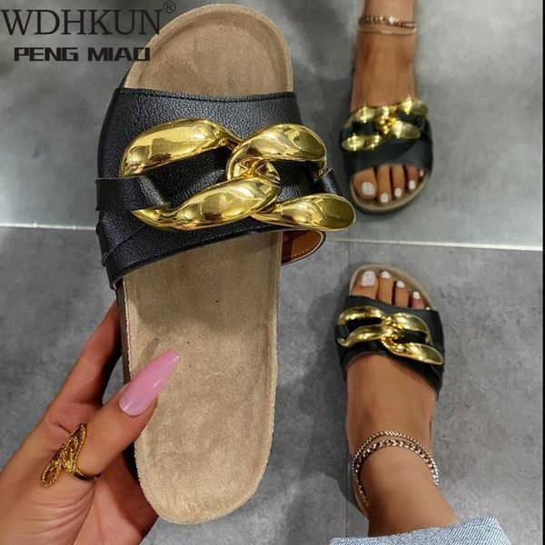 slippers summer open round toe big chain sandal retro style slipper men women home slides fashion flip flops size 43, Black
slippers summer open round toe big chain sandal retro style slipper men women home slides fashion flip flops size 43, Black