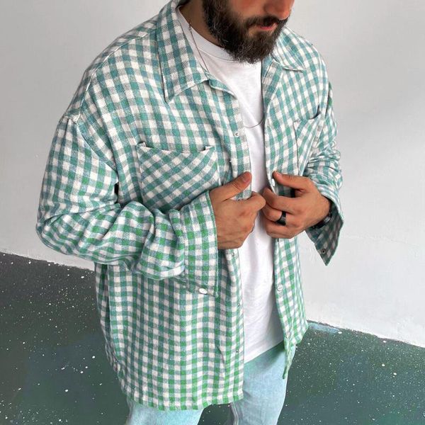 men's jackets long sleeve check printed shirt jacket men casual winter pockets coats plaid blouse shirts free, Black;brown
men's jackets long sleeve check printed shirt jacket men casual winter pockets coats plaid blouse shirts free, Black;brown