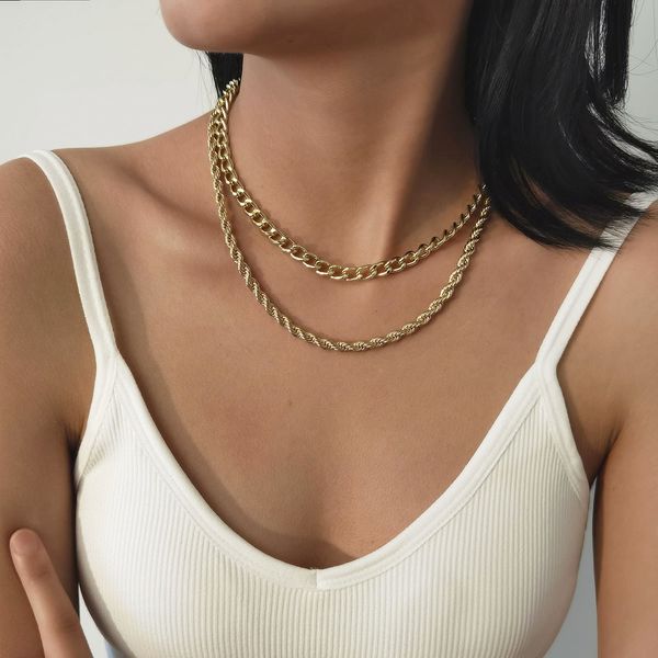 creative simple chain necklace women's net red personality fashion versatile jewelry, Silver
creative simple chain necklace women's net red personality fashion versatile jewelry, Silver
