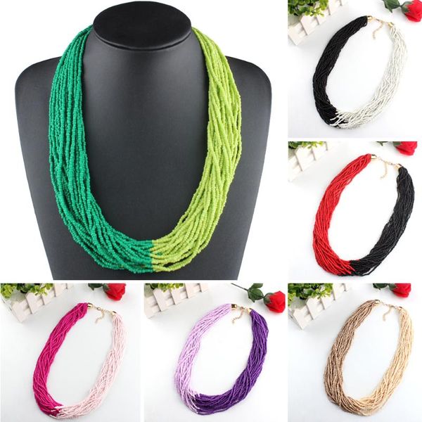 chokers multi layer necklace bohemian statement choker women fashion collar ethnic bib small beads necklaces bridal wedding party gifts, Golden;silver
chokers multi layer necklace bohemian statement choker women fashion collar ethnic bib small beads necklaces bridal wedding party gifts, Golden;silver