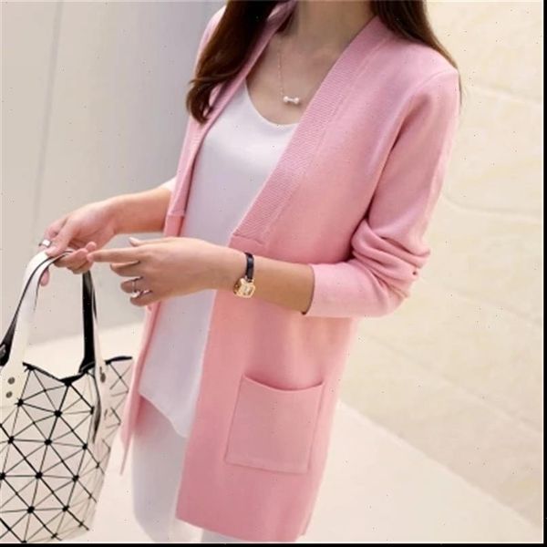 new women spring autumn sweater 2021 long cardigan korean slim pocket loose knit sweater outwear coat zz231, White;black
new women spring autumn sweater 2021 long cardigan korean slim pocket loose knit sweater outwear coat zz231, White;black