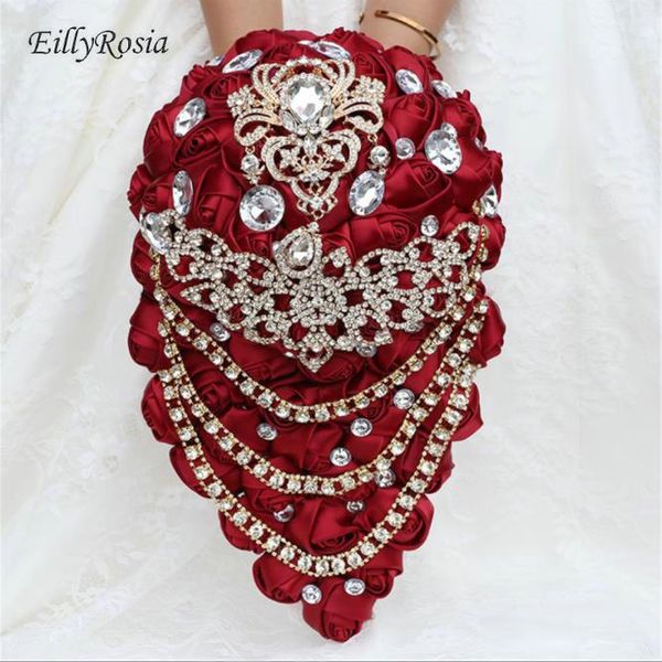 wedding flowers burgundy satin brooch bridal bouquet with silk rose crystals rhinestones tassel church waterfall de mariage
wedding flowers burgundy satin brooch bridal bouquet with silk rose crystals rhinestones tassel church waterfall de mariage