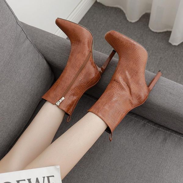women ankle boots zip pointed toe footwear 10.5cm high heels female boots party shoes women new winter new, Black
women ankle boots zip pointed toe footwear 10.5cm high heels female boots party shoes women new winter new, Black
