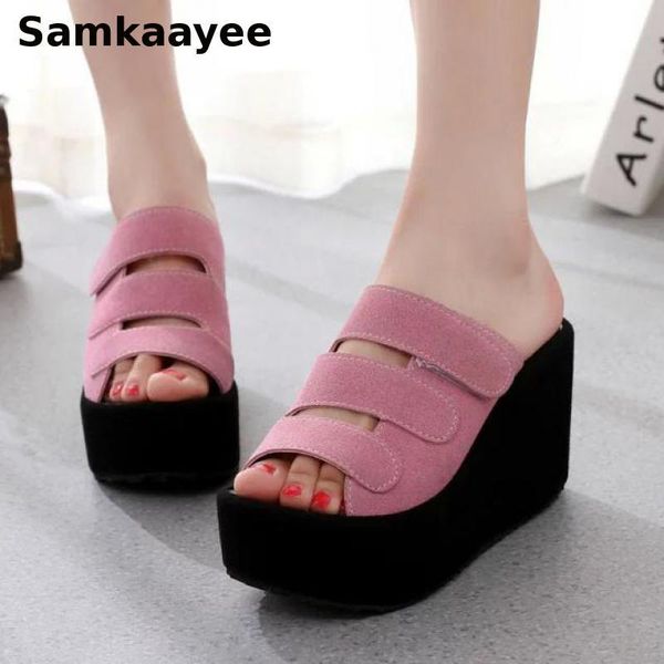sandals size 35-39 womens summer female high heels slippers platform wedges pumps peep toe shoes slip-on hook & loop zapatos y33, Black
sandals size 35-39 womens summer female high heels slippers platform wedges pumps peep toe shoes slip-on hook & loop zapatos y33, Black
