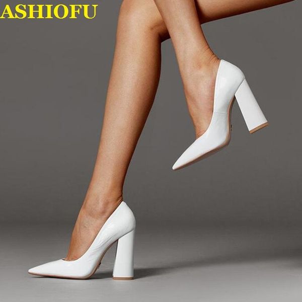 dress shoes ashiofu handmade spring ladies pumps patent leather thick heel european&american pointed temperament party prom, Black
dress shoes ashiofu handmade spring ladies pumps patent leather thick heel european&american pointed temperament party prom, Black