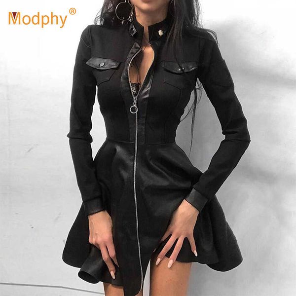 black patchwork a-line dress women long sleeve pocket high waist party mini autumn fashion female clothing 210527, Black;gray
black patchwork a-line dress women long sleeve pocket high waist party mini autumn fashion female clothing 210527, Black;gray