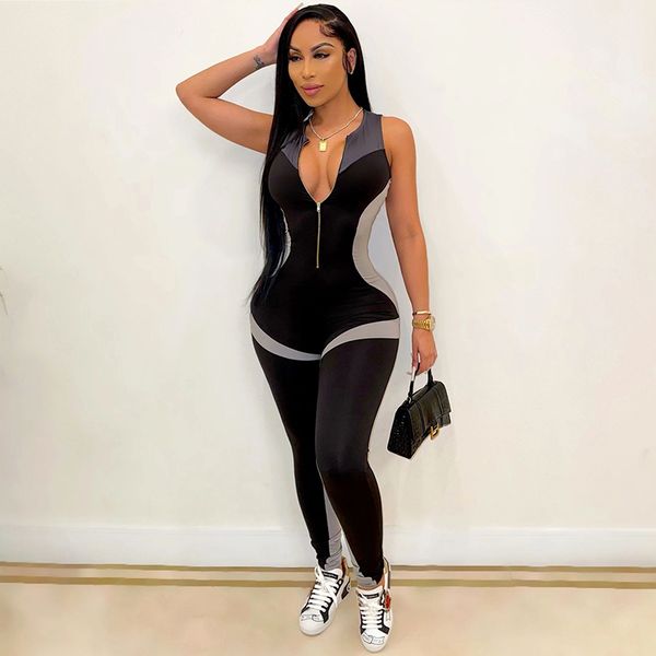 bodycon romper for women jumpsuit clubwear strechy sleeveless zip one piece sporty outfit summer fitness clothing, Black;white
bodycon romper for women jumpsuit clubwear strechy sleeveless zip one piece sporty outfit summer fitness clothing, Black;white