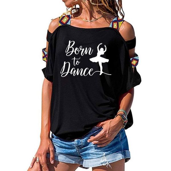 born to dance women tshirt cotton casual funny t shirt gift for lady yong girl short sleeve hollow out shoulder top, White
born to dance women tshirt cotton casual funny t shirt gift for lady yong girl short sleeve hollow out shoulder top, White