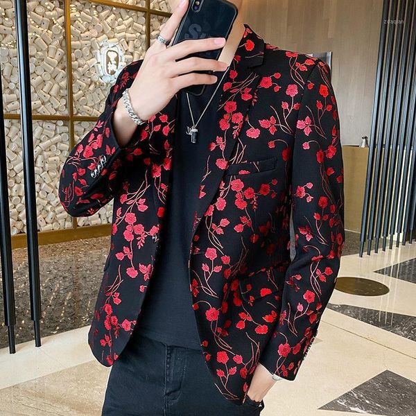 men's suits & blazers 2021 fashion slim fit printing suit jackets men casual business male plus size printed overcoats w343, White;black
men's suits & blazers 2021 fashion slim fit printing suit jackets men casual business male plus size printed overcoats w343, White;black