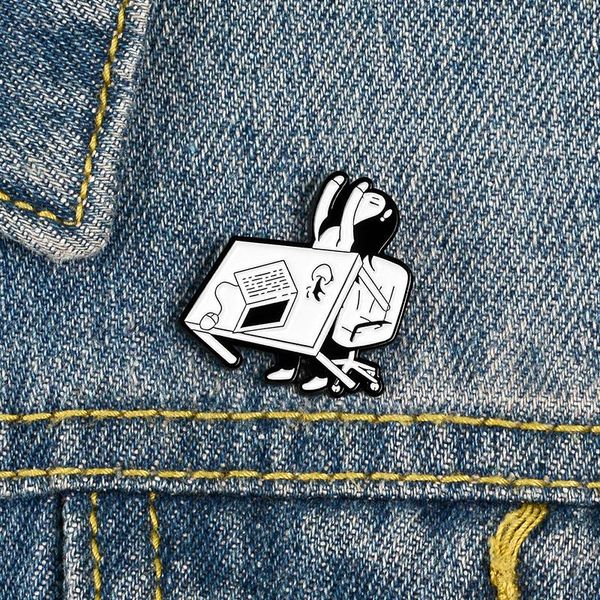 pins, brooches turning over the table not working girl modeling -enamel pin lapel badges brooch funny jewelry, Gray
pins, brooches turning over the table not working girl modeling -enamel pin lapel badges brooch funny jewelry, Gray