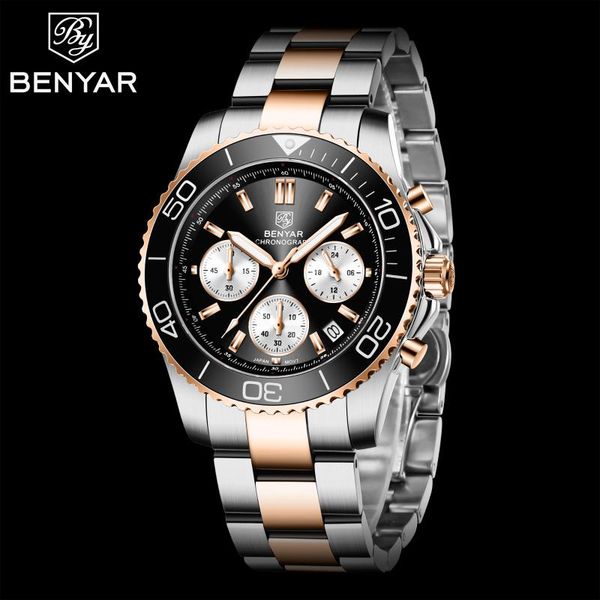 wristwatches benyar brand 2021 men's quartz watches vd53 sapphire stainless steel chronograph military clock reloj hombre, Slivery;brown
wristwatches benyar brand 2021 men's quartz watches vd53 sapphire stainless steel chronograph military clock reloj hombre, Slivery;brown