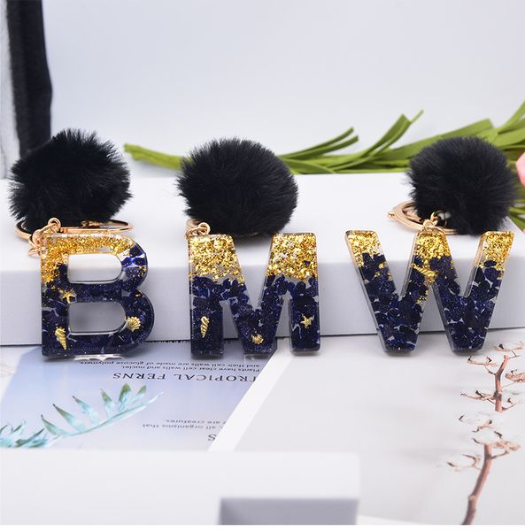 fashion black stone gold foil filling english letter resin keychain with black pompom ball 26words a to z gift for woman men, Slivery;golden
fashion black stone gold foil filling english letter resin keychain with black pompom ball 26words a to z gift for woman men, Slivery;golden