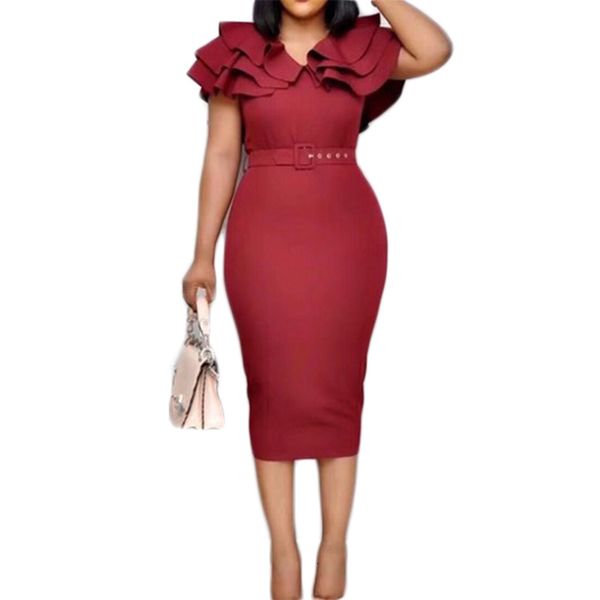 2021 new solid color ruffle v-neck high waist bodycon es for women autumn slim short sleeve fashion famale vestido r8v6, Black;gray
2021 new solid color ruffle v-neck high waist bodycon es for women autumn slim short sleeve fashion famale vestido r8v6, Black;gray