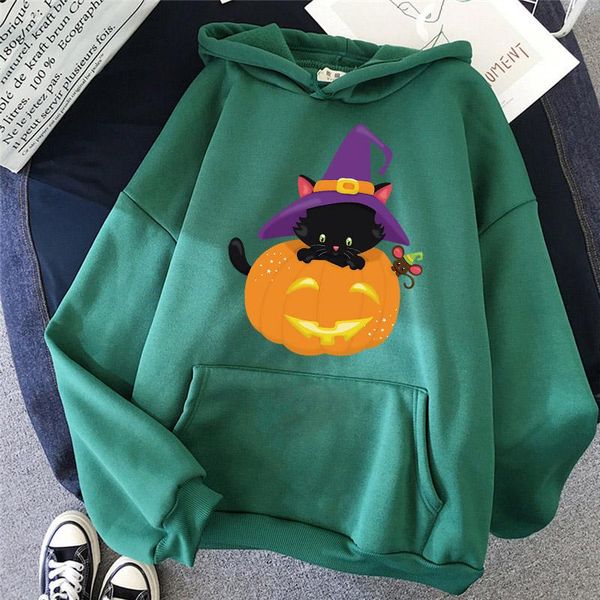 women's hoodies & sweatshirts kawaii hoodie women autumn halloween cat print casual warm hooded female oversized harajuku ladies 2021, Black
women's hoodies & sweatshirts kawaii hoodie women autumn halloween cat print casual warm hooded female oversized harajuku ladies 2021, Black