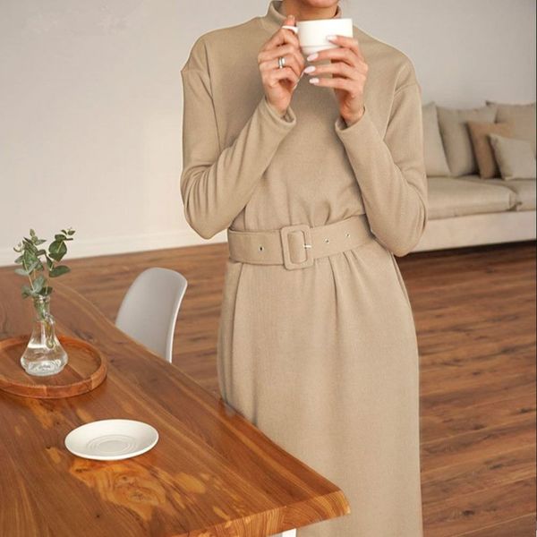 new elegant tunic belted knitted women sweater autumn winter casual female long fashion turtleneck pullover 2021 i6ba, Black;gray
new elegant tunic belted knitted women sweater autumn winter casual female long fashion turtleneck pullover 2021 i6ba, Black;gray