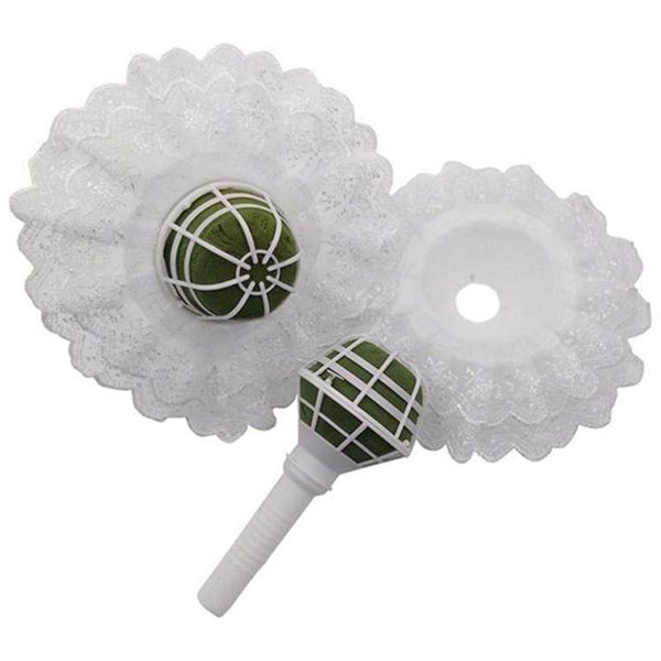 other 6 wedding bridal bouquet holder handles with white lace collar flower holders
