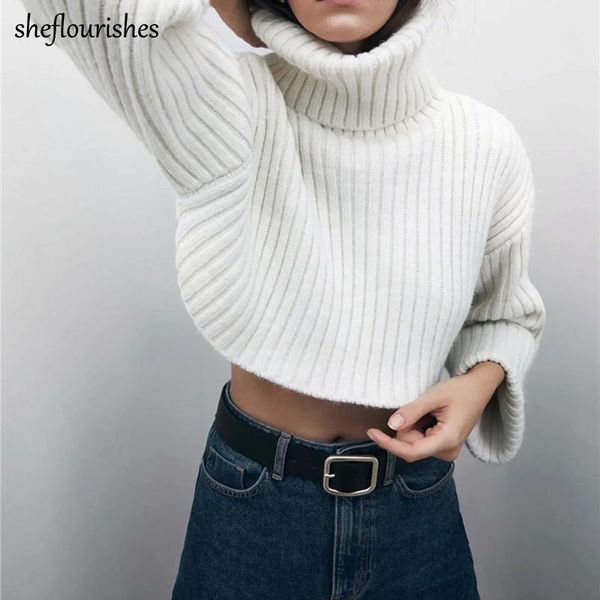 women's sweaters turtleneck women sweater fall solid pullover casual long sleeve knitted cropped ribbed white jumper winter, White;black
women's sweaters turtleneck women sweater fall solid pullover casual long sleeve knitted cropped ribbed white jumper winter, White;black