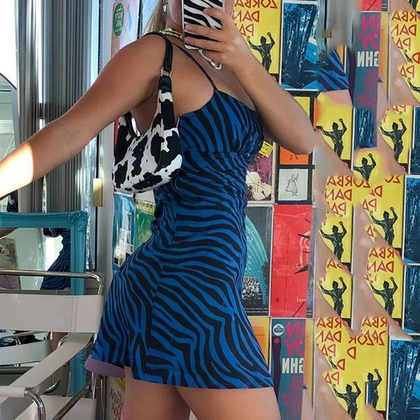 casual dresses summer dress women clothes zebra pattern sling blue evening robe femme mini short party for 2021, Black;gray
casual dresses summer dress women clothes zebra pattern sling blue evening robe femme mini short party for 2021, Black;gray
