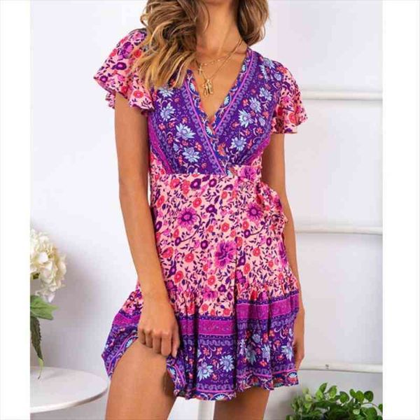 boho floral wrap dress summer womens short ruffled beach dress holiday short sleeve v-neck high waist flared a-line, Black;gray
boho floral wrap dress summer womens short ruffled beach dress holiday short sleeve v-neck high waist flared a-line, Black;gray
