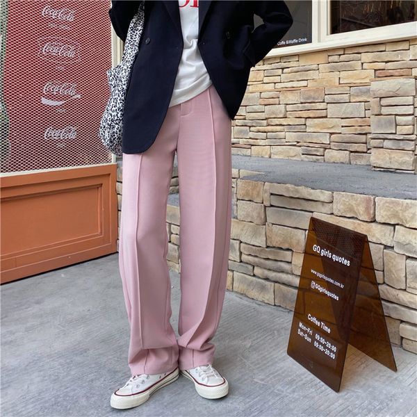 loose-fitting plus size straight female trousers 2021 chic high waist slim ol elegant women casual new solid wide pants rl6j, Black;white
loose-fitting plus size straight female trousers 2021 chic high waist slim ol elegant women casual new solid wide pants rl6j, Black;white