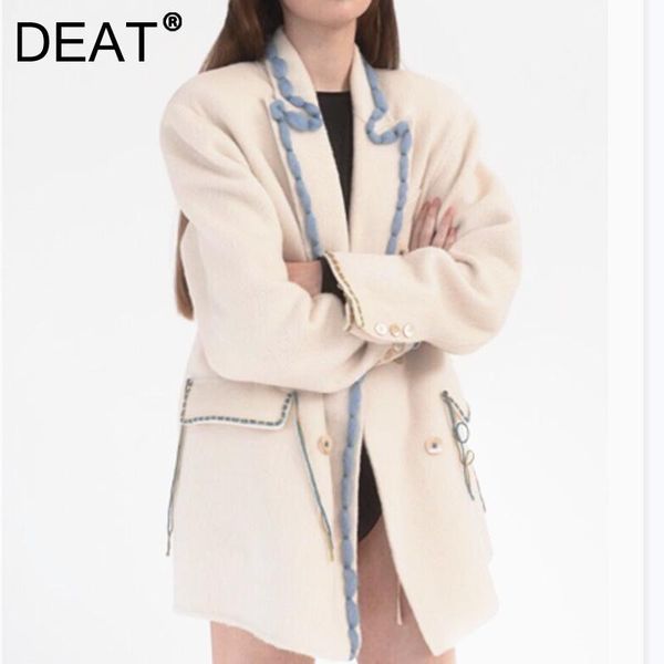 women's suits & blazers deat 2021 autumn winter fashion casual long sleeve notched single breasted solid color loose wool suit coat sk6, White;black
women's suits & blazers deat 2021 autumn winter fashion casual long sleeve notched single breasted solid color loose wool suit coat sk6, White;black