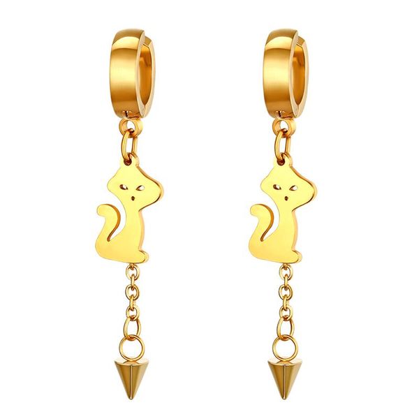 dangle & chandelier boniskiss gold color cute cat chain non piercinng earrings jewelry 2021 fashion ear clip stainless steel, Silver
dangle & chandelier boniskiss gold color cute cat chain non piercinng earrings jewelry 2021 fashion ear clip stainless steel, Silver