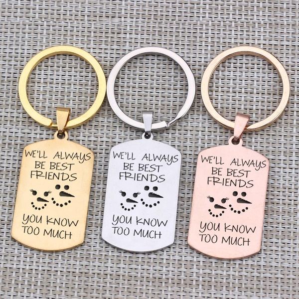 keychains "we'll always be friends"funny key chain engraved you know too much jewelry keyring to friends sisters birthday pen, Silver
keychains "we'll always be friends"funny key chain engraved you know too much jewelry keyring to friends sisters birthday pen, Silver