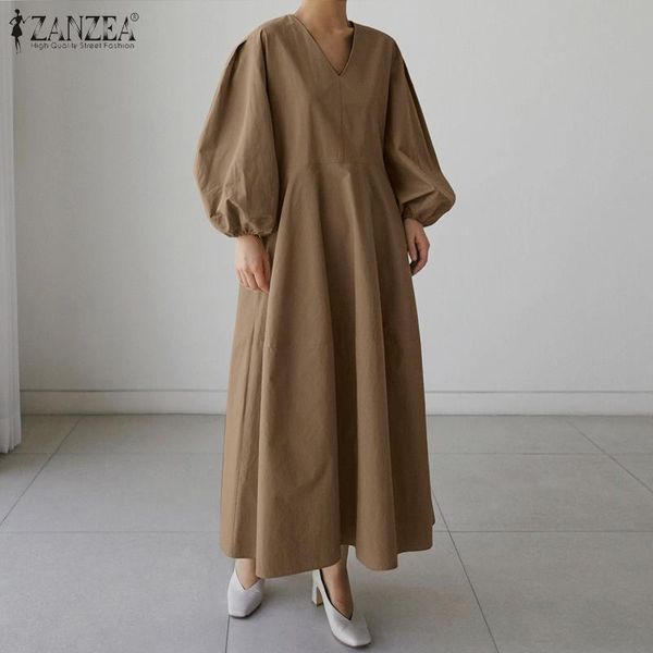 casual dresses women elegant v neck long puff sleeve sundress autumn dress loose solid kaftan vestido robe femme party, Black;gray
casual dresses women elegant v neck long puff sleeve sundress autumn dress loose solid kaftan vestido robe femme party, Black;gray