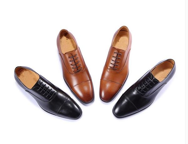 dress shoes pointed toe business leather belt groom wedding three joints goodyear handmade oxford men's, Black
dress shoes pointed toe business leather belt groom wedding three joints goodyear handmade oxford men's, Black
