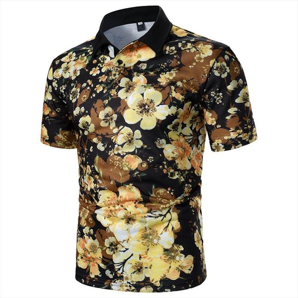 lapel shirt short sleeve men polos flower print spring and summer hawaiian style leisure fashion holiday, White;black
lapel shirt short sleeve men polos flower print spring and summer hawaiian style leisure fashion holiday, White;black