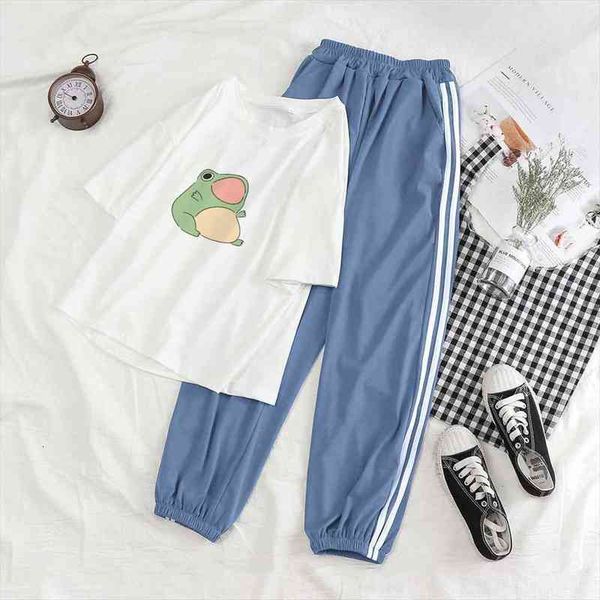 2 piece sets outfits womens pants summer cartoon suit kawaii frog korean style and pant set sweatpants tracksuits women, White
2 piece sets outfits womens pants summer cartoon suit kawaii frog korean style and pant set sweatpants tracksuits women, White