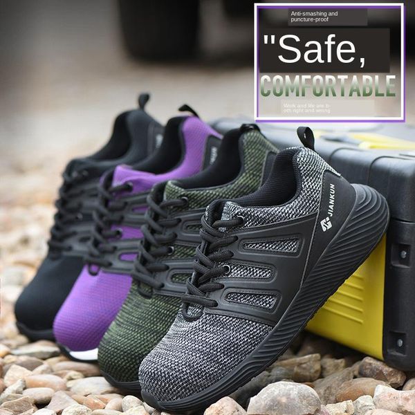 boots work safety shoes woman and men be applicable outdoor steel toe anti smashing protective anti-slip puncture proof sneakers, Black
boots work safety shoes woman and men be applicable outdoor steel toe anti smashing protective anti-slip puncture proof sneakers, Black