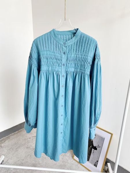 2021 new women pleated o-neck loose solid color single breasted female casual knee-length es woty, Black;gray
2021 new women pleated o-neck loose solid color single breasted female casual knee-length es woty, Black;gray