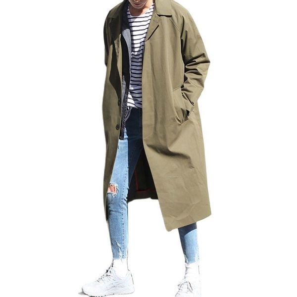men's trench coats autumn coat men casual turn-down collar korean long solid, Tan;black
men's trench coats autumn coat men casual turn-down collar korean long solid, Tan;black