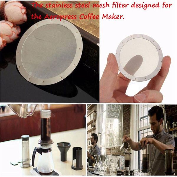 coffee filters silver reusable fine metal filter stainless steel mesh for aeropress coffeemaker kitchen accessories
coffee filters silver reusable fine metal filter stainless steel mesh for aeropress coffeemaker kitchen accessories