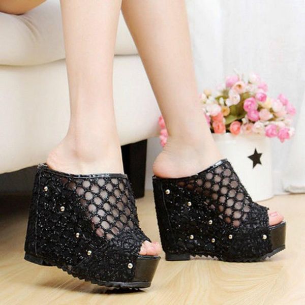 2021 new summer fashion wedge peep toe women shoes super high heel women's sandals 12cm increased thick bottom slippers sandalia, Black
2021 new summer fashion wedge peep toe women shoes super high heel women's sandals 12cm increased thick bottom slippers sandalia, Black
