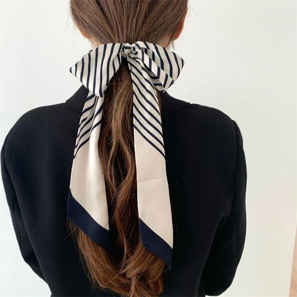scarves &dolphin french twill silk skinny scarf 95x5cm chiffon black white striped print headband bag ribbon neckerchief wrist towel, Blue;gray
scarves &dolphin french twill silk skinny scarf 95x5cm chiffon black white striped print headband bag ribbon neckerchief wrist towel, Blue;gray