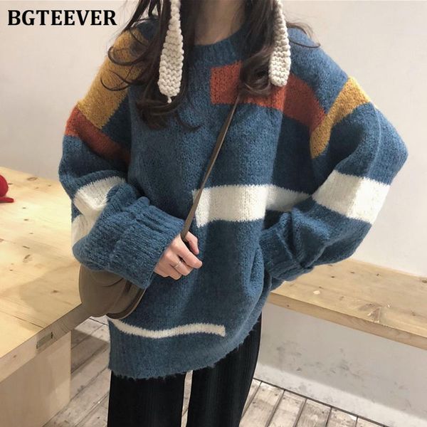 women's sweaters bgteevee casual striped women sweater o-neck full sleeve loose female knit pullovers 2021 winter jumpers femme, White;black
women's sweaters bgteevee casual striped women sweater o-neck full sleeve loose female knit pullovers 2021 winter jumpers femme, White;black