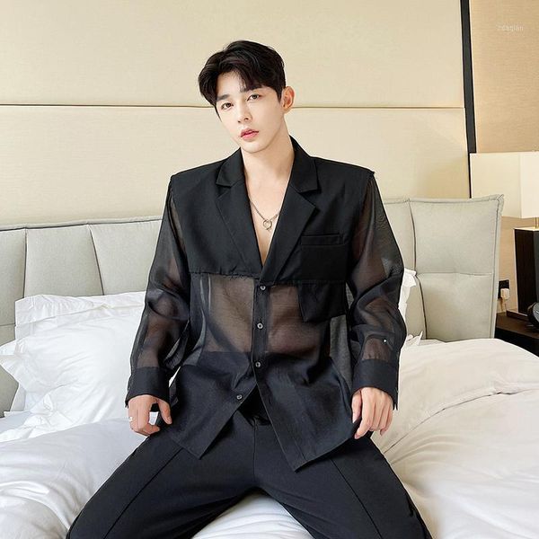 men's suits & blazers summer thin blazer fashion black white suit jacket men korean loose breathable transparent dress mens m-xl, White;black
men's suits & blazers summer thin blazer fashion black white suit jacket men korean loose breathable transparent dress mens m-xl, White;black