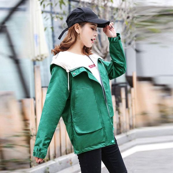 women's jackets windbreaker jacket women 2021 autumn casual solid hooded coats zipper trench big pocket jaqueta feminina, Black;brown
women's jackets windbreaker jacket women 2021 autumn casual solid hooded coats zipper trench big pocket jaqueta feminina, Black;brown