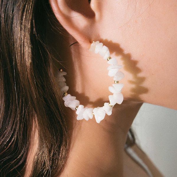 jewelry personality beads irregular semicircle creative versatile original stone c-shaped geometric earrings, Silver
jewelry personality beads irregular semicircle creative versatile original stone c-shaped geometric earrings, Silver