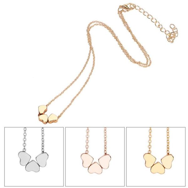 pendant necklaces beauty charm women jewelry necklace choker stainless steel three heart chain professional ornaments trinket, Silver
pendant necklaces beauty charm women jewelry necklace choker stainless steel three heart chain professional ornaments trinket, Silver